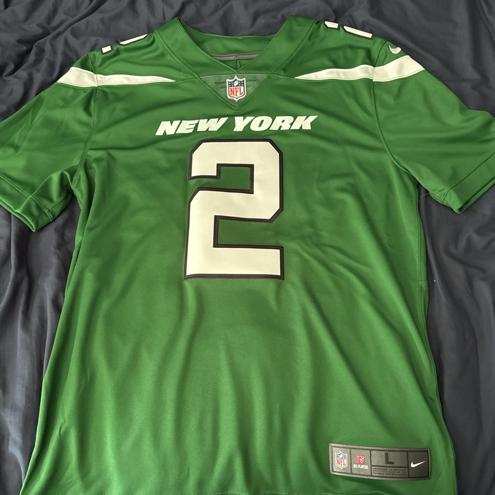 Nike Green New York Jets Stitched Zach Wilson Jersey
